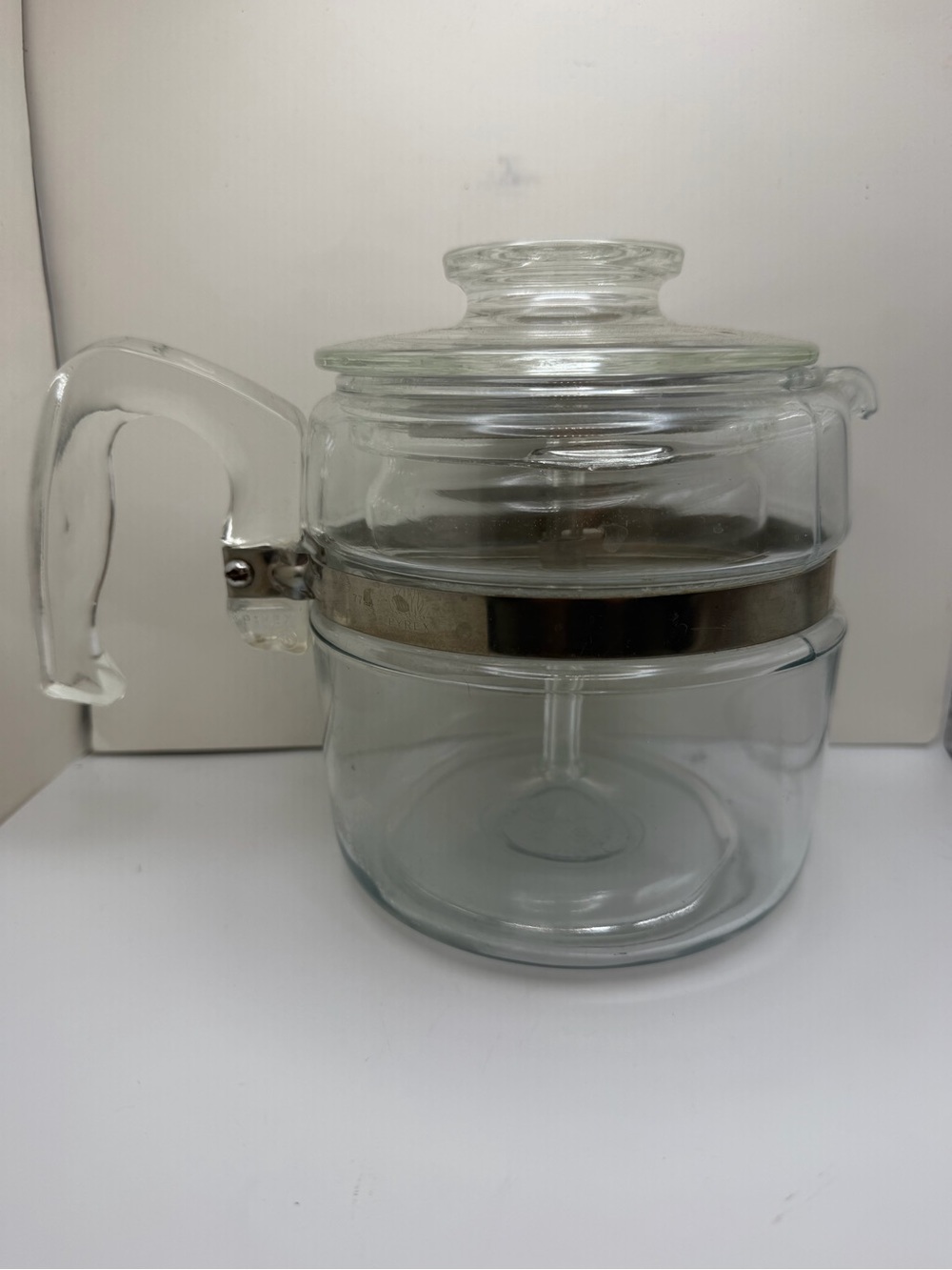 Pyrex Clear Glass Stovetop Coffee Percolator 4 Cups